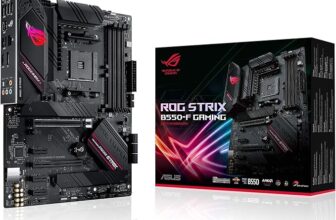 ASUS ROG Strix B550-F Gaming Socket AM4 ATX | PCIe 4.0, 2x M.2 Heatsink, LAN Intel 2.5G, USB 3.2 Gen 2, Aura Sync RGB